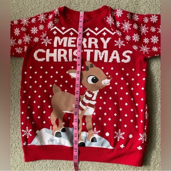 Rudolph The Red Nosed Reindeer Sweatshirt-Women’s Size Small Christmas - Picture 5 of 6
